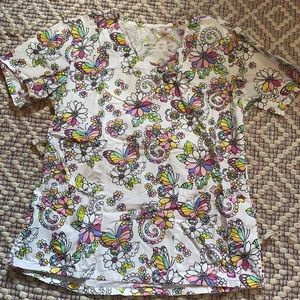 Multi Color Scrub Top